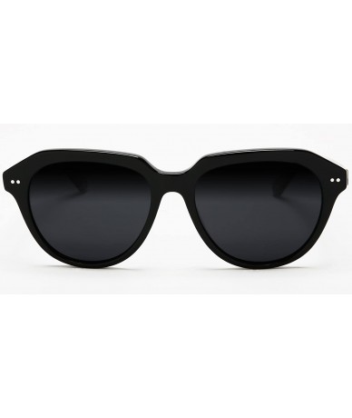 Square Women's Polarized Jackie O' New Classic Fashion Sunglasses - Black - CD12E0DYIS9 $55.25