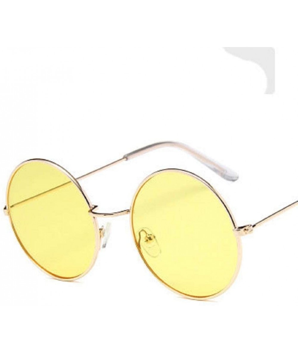 Rimless Gradient Oversize Circle Lens Round Sunglasses - F - CF18RLX2ALI $16.98