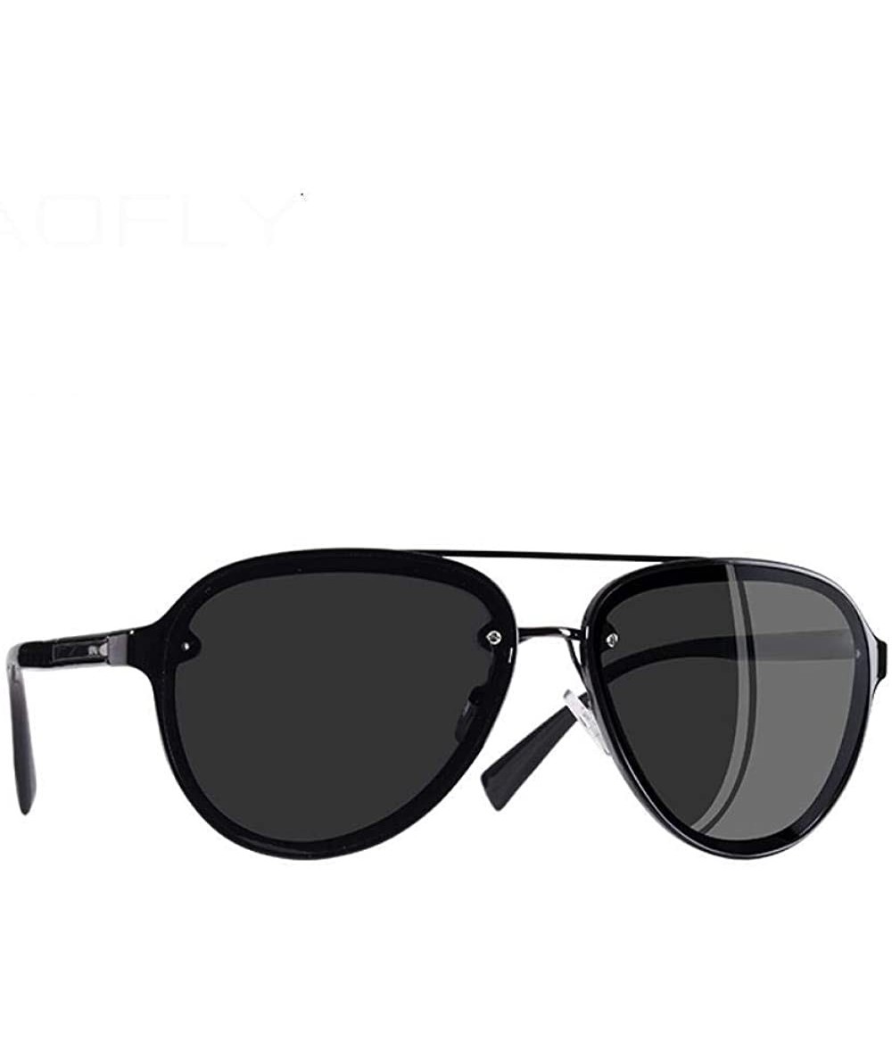 Aviator Pilot Sunglasses Men Polarized Driving Sunglasses UV400 C1Bright - C1bright - CJ18Y5WOLGE $32.09