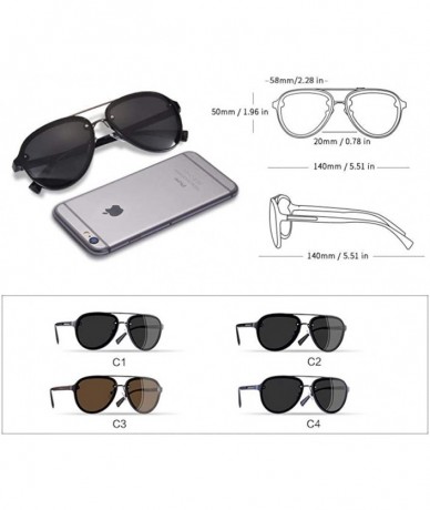 Aviator Pilot Sunglasses Men Polarized Driving Sunglasses UV400 C1Bright - C1bright - CJ18Y5WOLGE $32.09