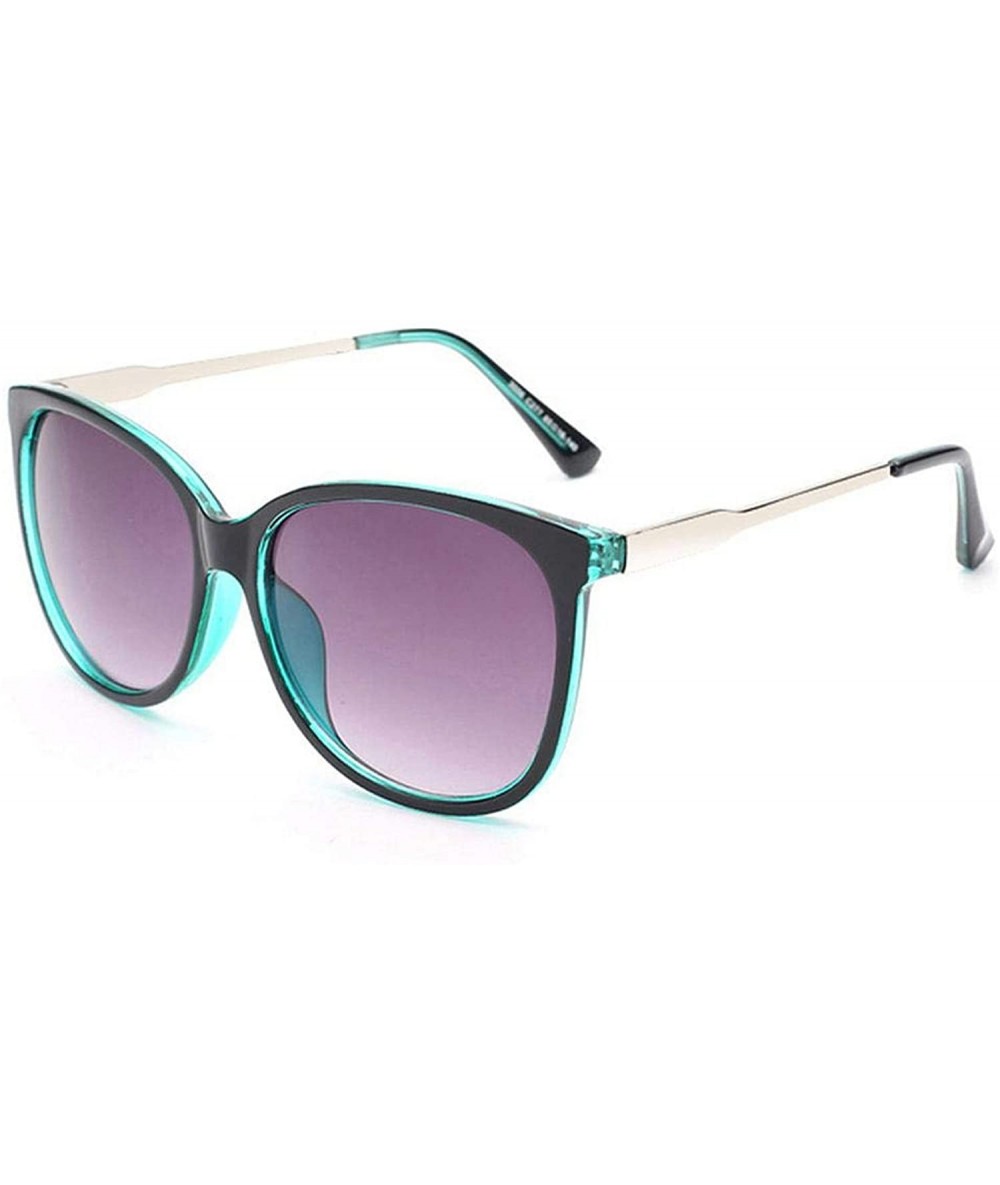 Round Women Oversized Fashion Sunglasses Female Vintage Round Big Frame Outdoor Sunglass UV400 - Green - C5197Y6DUHW $52.90