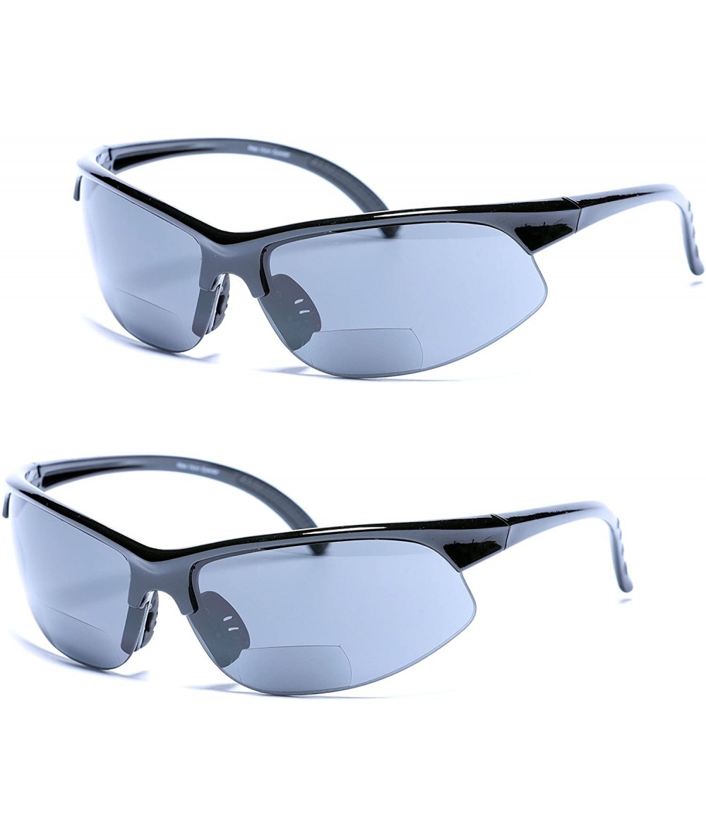 Wrap Polarized Bifocal Sunglasses Sport Women - Black - CZ18CUTXX2H $74.49