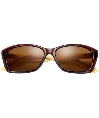 Goggle Wooden Frame Lightweight Sunglasses Cool Classic Eyewear Anti-UV Glasses for Man - Brown - CN18NW3OHH5 $20.69