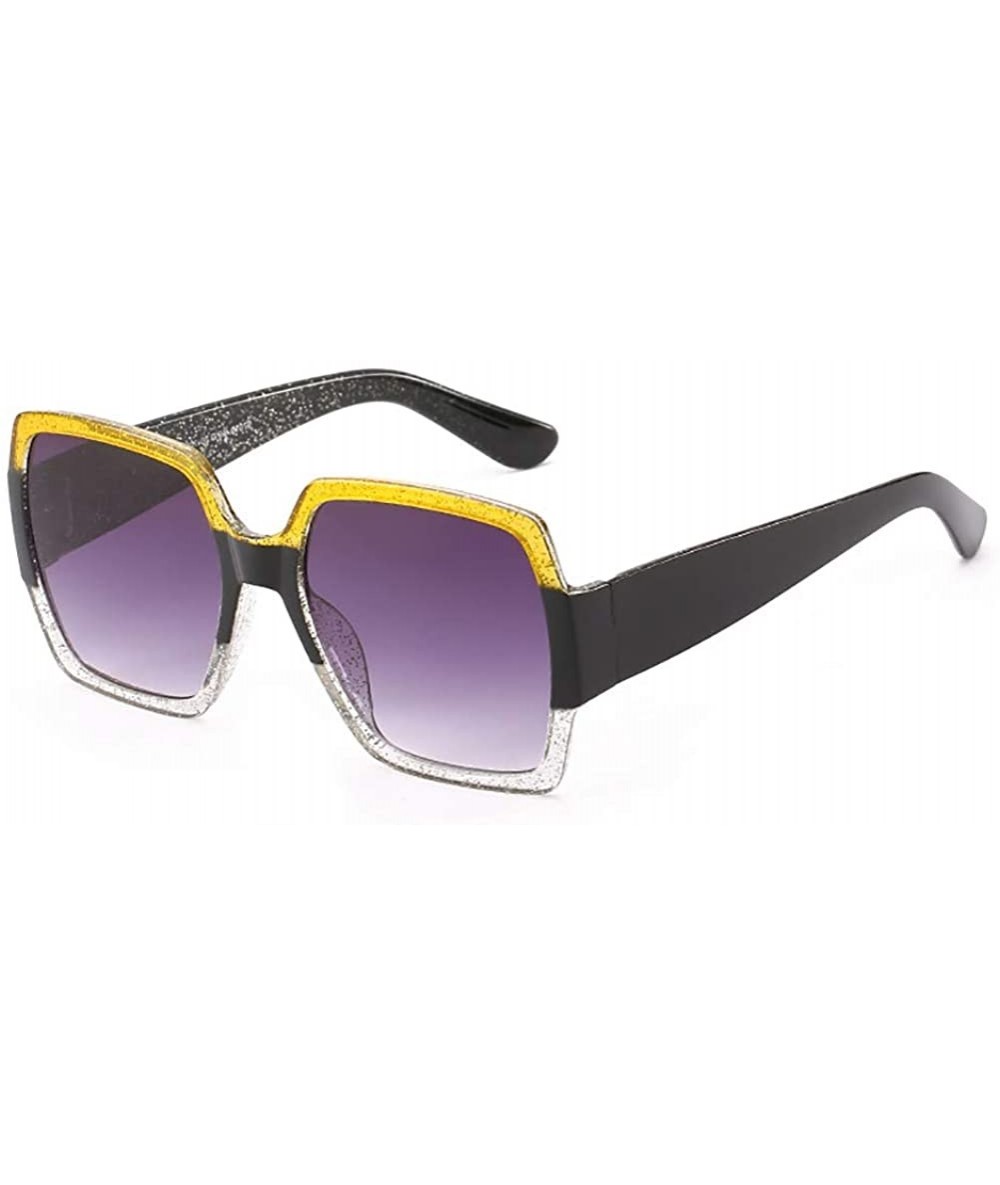 Goggle Owersized Square Sunglasses-Women Gradient Shade Glasses-Polarized Eyewear - C - CZ190ECZEE2 $55.36