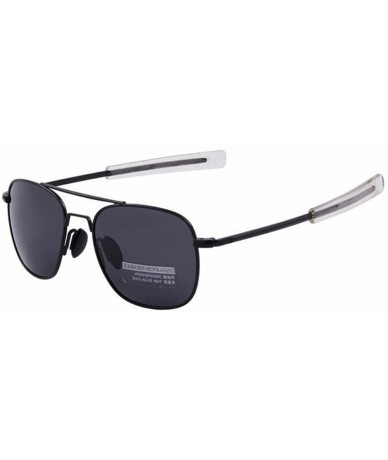 Semi-rimless Men Fashion Polarized Driving Sunglasses Alloy Frame - Black - CN17YA49SX7 $19.40