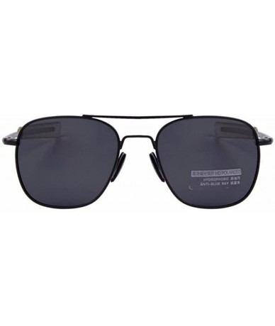 Semi-rimless Men Fashion Polarized Driving Sunglasses Alloy Frame - Black - CN17YA49SX7 $19.40