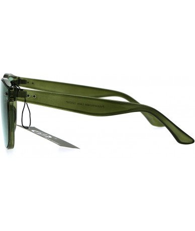 Round Hipster Round Horned Geek Nerdy Plastic Sunglasses - Green - CE1869S404C $18.31