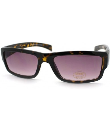 Rectangular Mens Narrow Lens Rectangular Classic Sunglasses - Tortoise - C611D2XK30V $18.10