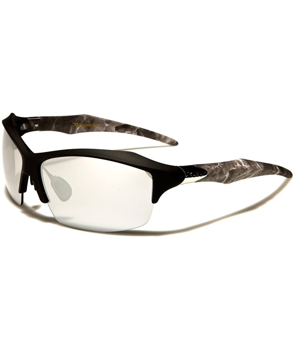 Wrap Outdoor Fishing Hunting Chrome Mirrored Lens Camouflage Wrap Sport Sunglasses - CK1802NE9ZN $23.38