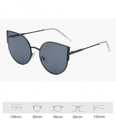 Aviator Fashion 2019 new sunglasses - ladies coated sunglasses retro sunglasses - B - CG18S89WSTL $75.39