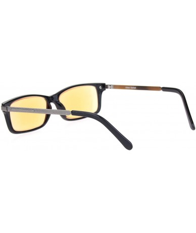 Rectangular Womens Rectangular Plastic Blue Light Blocking Computer Lens Reading Glasses - Black Gunmetal - CW18M20779C $19.92