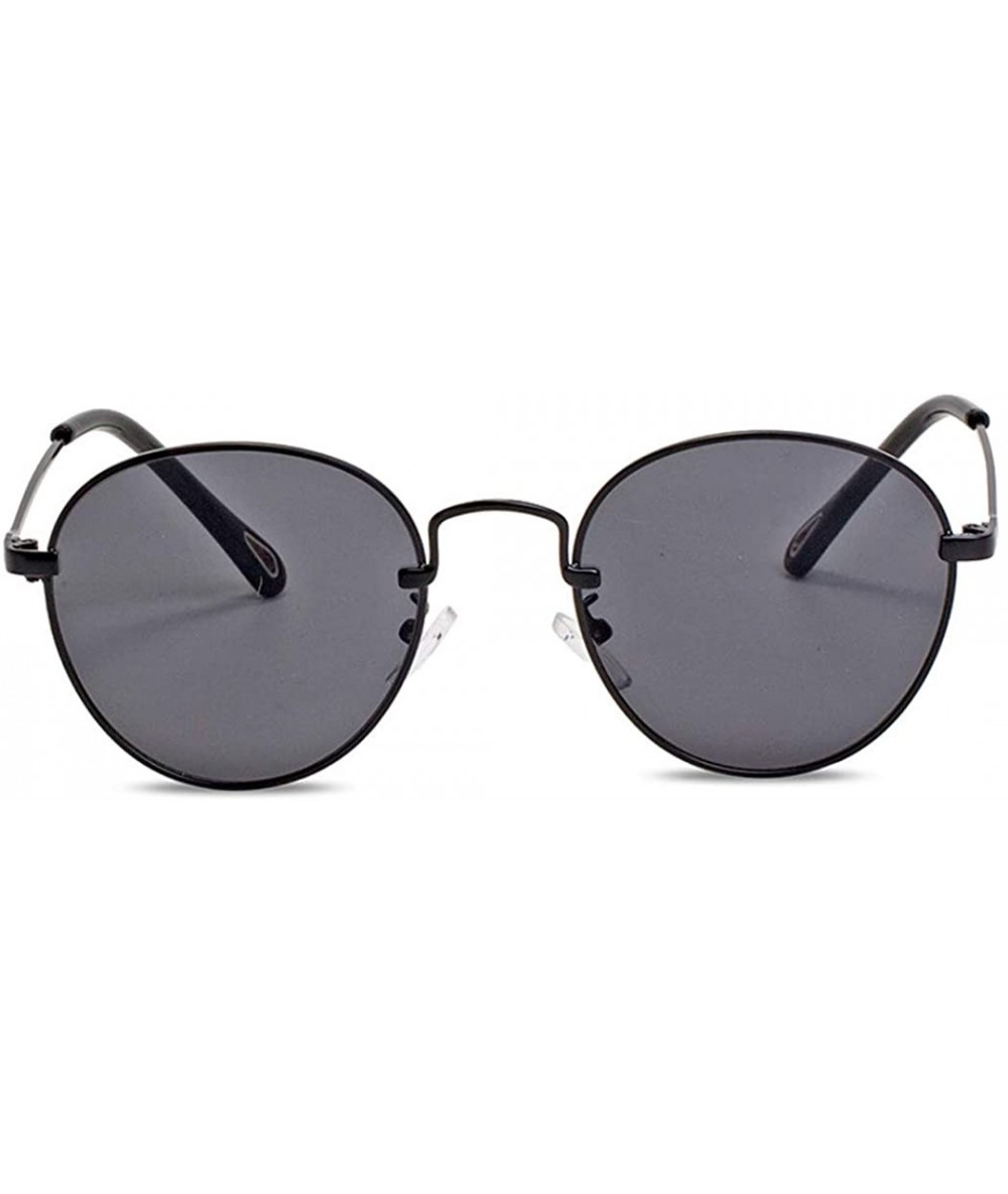 Aviator 2019 new sunglasses - ladies sunglasses small frame round sunglasses - H - C018S5L64MG $69.37