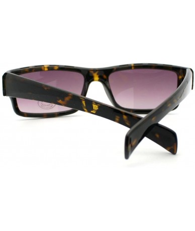 Rectangular Mens Narrow Lens Rectangular Classic Sunglasses - Tortoise - C611D2XK30V $18.10