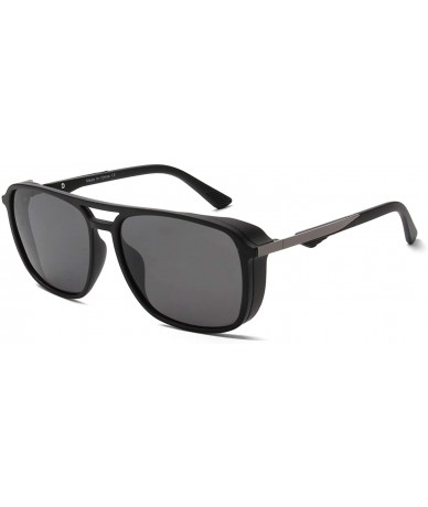 Square Unisex Square Fashion Sunglasses - Black - CL18WR9SK5M $37.59