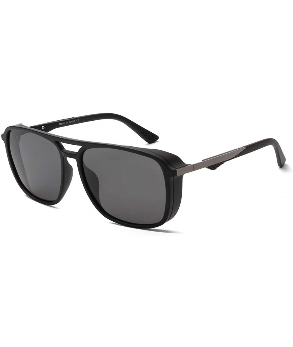 Square Unisex Square Fashion Sunglasses - Black - CL18WR9SK5M $37.59