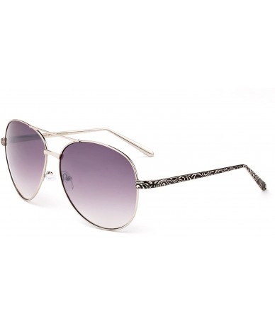 Aviator Morongo" - Aviator Classy Design Vintage Fashion Sunglasses for Men and Women - Silver/Purple - CE12M436L3H $19.85