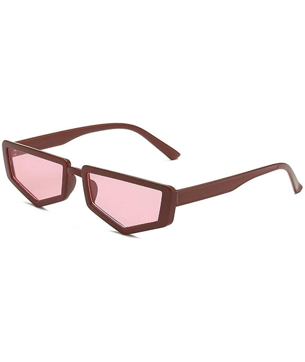 Goggle Ultra-light Women Irregular Fashion glasses Brand Designer polygon Party Sunglasses UV400 - Red - CF18RQT9AW3 $22.29