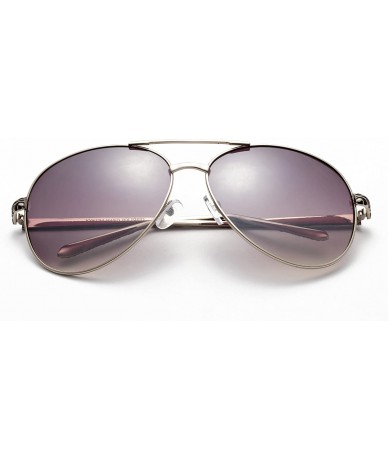 Aviator Morongo" - Aviator Classy Design Vintage Fashion Sunglasses for Men and Women - Silver/Purple - CE12M436L3H $19.85