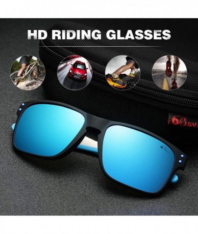 Square Polarized Sports Sunglasses Square Glasses for Men Women Running Cycling Fishing Golf Baseball - Blue 2 - CV18M9N6I7R ...