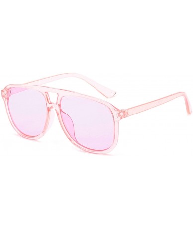 Rectangular Vintage style Square Sunglasses for Men and Women AC PC UV400 Sunglasses - Pink - CZ18SAS2EOL $27.30