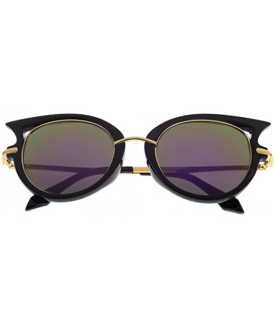 Sport Retro Metal Frame Cat Eye Sunglasses for Women oculos de grau Femininos - Us02-a07 Purple - CK12ISFDU9D $27.97