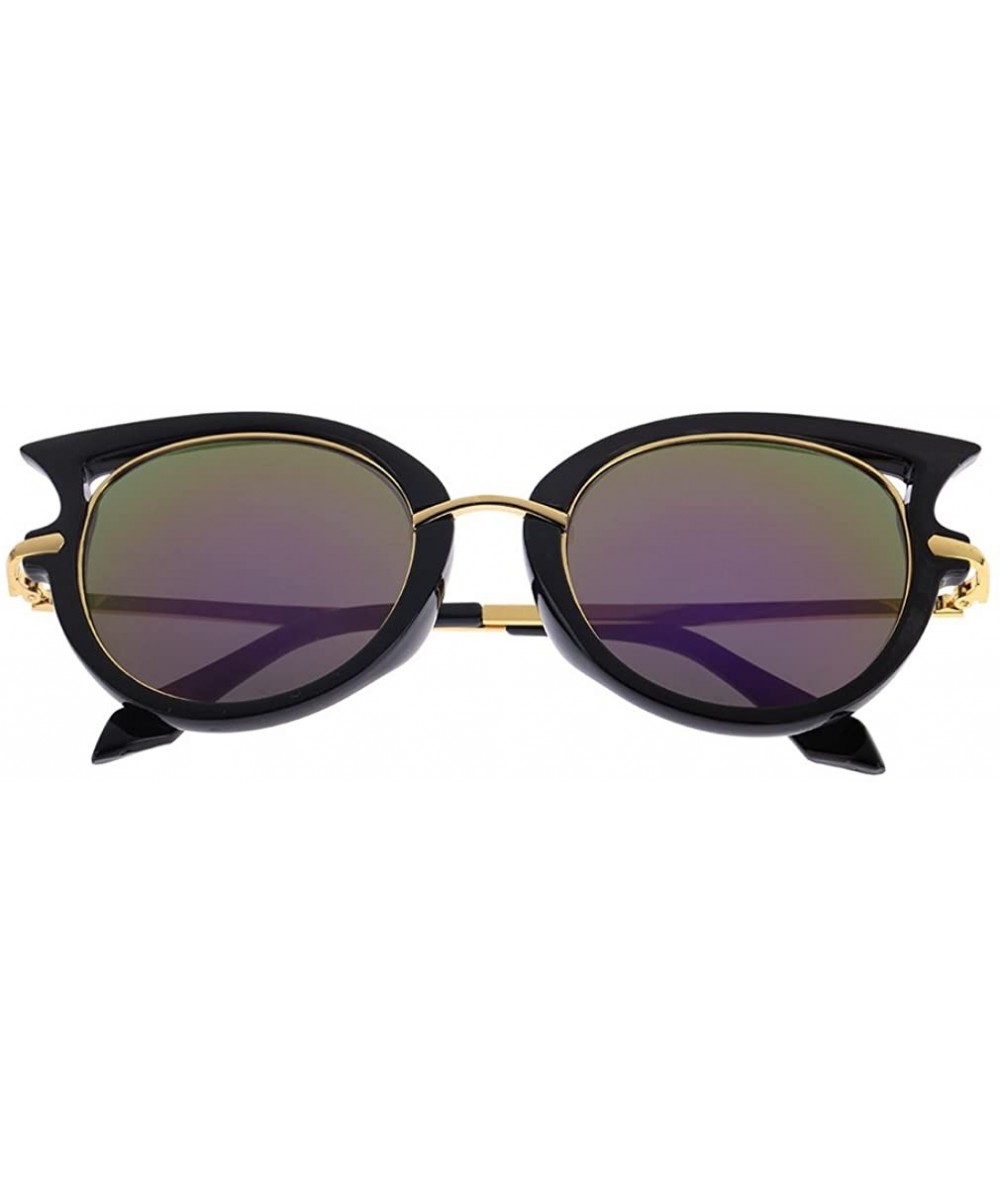 Sport Retro Metal Frame Cat Eye Sunglasses for Women oculos de grau Femininos - Us02-a07 Purple - CK12ISFDU9D $27.97