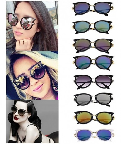 Sport Retro Metal Frame Cat Eye Sunglasses for Women oculos de grau Femininos - Us02-a07 Purple - CK12ISFDU9D $27.97