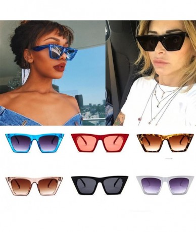 Cat Eye Fashion Women Ladies Fashionable Over-Sized Sunglasses Vintage Retro Cat Eye Sun Glasses - Red - CI18QEX2CEY $13.90