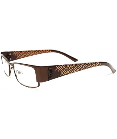 Rectangular Contemporary Hot Designer Elegant Womens Rectangle Eye Glasses - Brown - C318ECE02CN $23.33