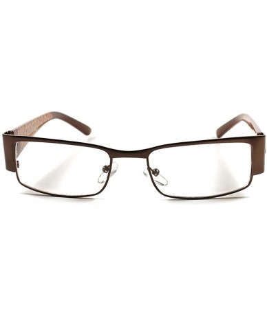 Rectangular Contemporary Hot Designer Elegant Womens Rectangle Eye Glasses - Brown - C318ECE02CN $23.33