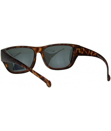 Rectangular Anti-reflective Polarized Lens Fit Over Rectangular Plastic Sunglasses - Brown Tortoise - C818LMS6HH8 $22.31