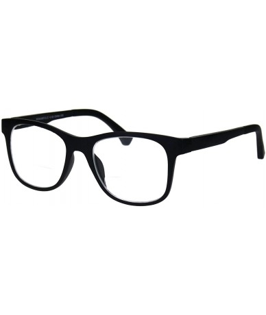 Rectangular Polarized Magnetic Clip On Shade Sunglasses Bifocal Reading Glasses - All Black - CC18ID8GHZI $27.71