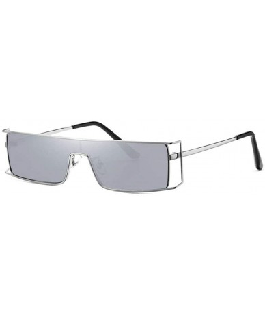 Rectangular Rectangular Polarized Sunglasses Designer Vintage - Silver - CO18ATAMI93 $31.91