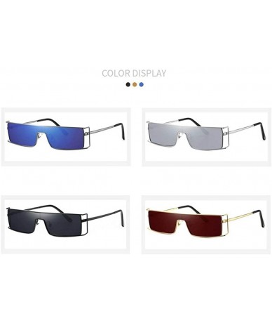 Rectangular Rectangular Polarized Sunglasses Designer Vintage - Silver - CO18ATAMI93 $31.91