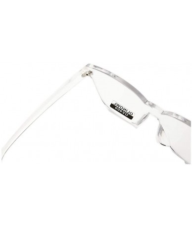 Oversized Oversized Sunglasses Transparent Eyeglasses - Transparent - CH193G6NXHL $16.25