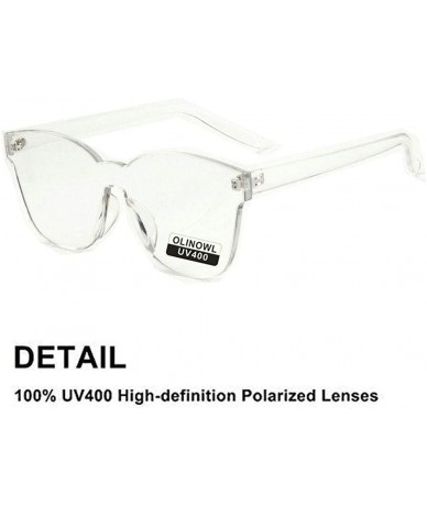 Oversized Oversized Sunglasses Transparent Eyeglasses - Transparent - CH193G6NXHL $16.25