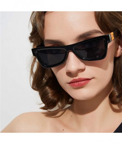 Square Retro Millionaire Sunglasses Cateye Metal punk Rock Hip hop Sunglasses men women - 2 - CK190S98R56 $26.86