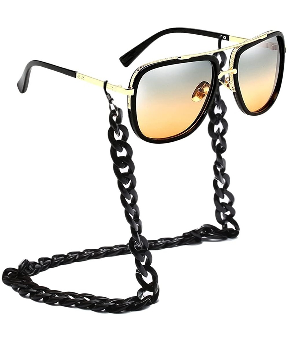 Square Neck Cord Strap Square Sunglasses Mens Outdoor Activities Keep Glasses On - Green - CQ18CYSIQ0G $43.49