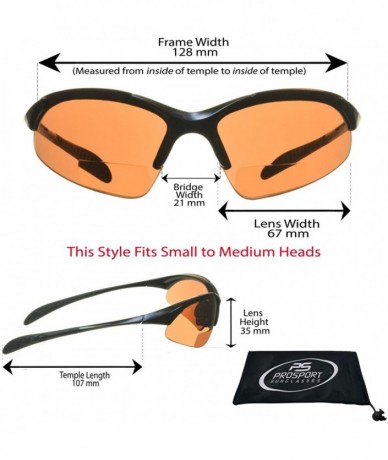 Wrap proSPORT BIFOCAL Reader Sunglasses Womens Small Unisex Golf Tennis Cycilng Runnnig Microfiber Cleaning Case - CB19D7YMSW...