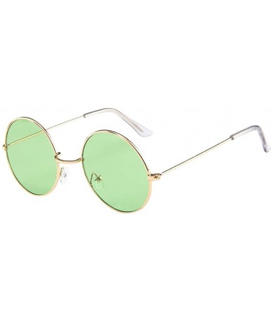 Round Unisex Vintage Retro Glasses Circle Frame Fashion Sunglasses Eyewear - E - CN18OZL66C9 $16.21