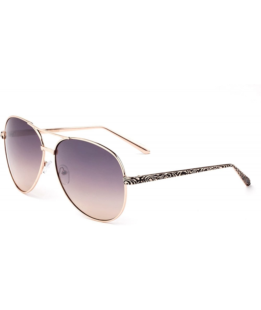 Aviator Morongo" - Aviator Classy Design Vintage Fashion Sunglasses for Men and Women - Gold/Purple - CD12M436J3J $19.72