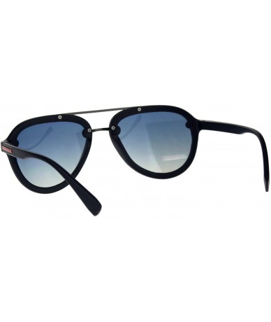 Aviator Unisex Aviator Sunglasses Retro Fashion Designer Style Aviators - Matte Navy (Blue Smoke) - CB18DWQQRC3 $19.80