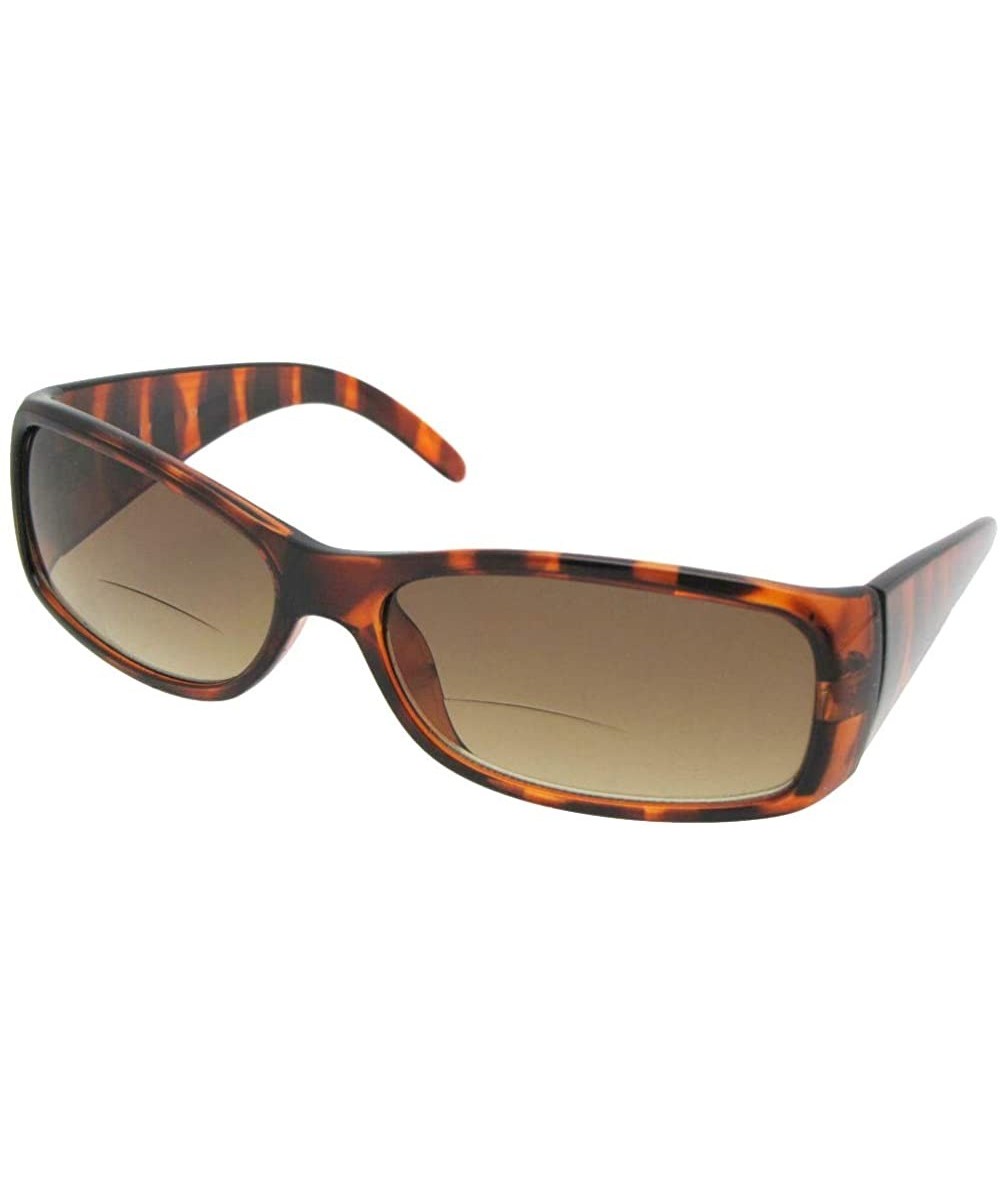 Rectangular Womens Casual Fashion Bifocal Sunglasses B3 - Tortoise Frame Brown Lens - CK1865YU90C $28.01