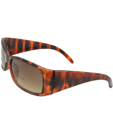 Rectangular Womens Casual Fashion Bifocal Sunglasses B3 - Tortoise Frame Brown Lens - CK1865YU90C $28.01