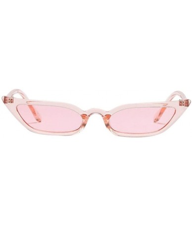 Semi-rimless Sunglasses for Women - Vintage Cat Eye Sunglasses Retro Small Frame UV400 Eyewear Fashion Ladies - Pink - CV18DH...