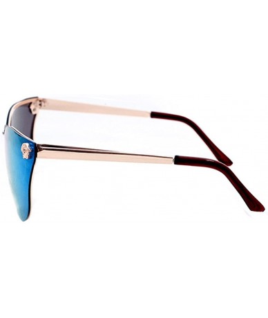 Rimless Rimless Lens Photochromatic Designed In Cateye Shaped All In One Frame - Gold/Green - CO1228LAQDP $27.67