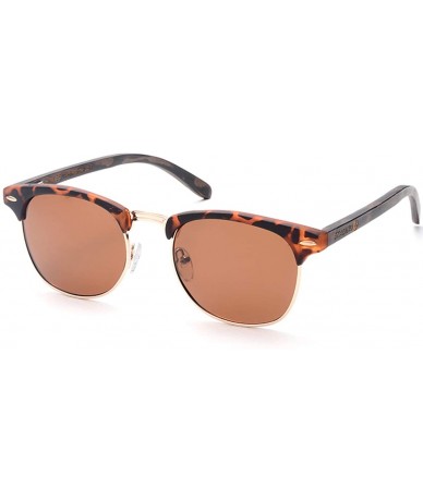 Aviator Sunglasses For Men With Polarized Lens Handmade Bamboo Sunglasses For Men&Women - Z Brown 2 - CL18LXSHCTQ $43.36