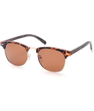 Aviator Sunglasses For Men With Polarized Lens Handmade Bamboo Sunglasses For Men&Women - Z Brown 2 - CL18LXSHCTQ $43.36