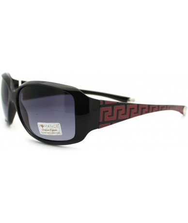 Rectangular Women's Designer Fashion Rectangular Frame Sunglasses - Black Red - CH11QSJLV89 $18.97