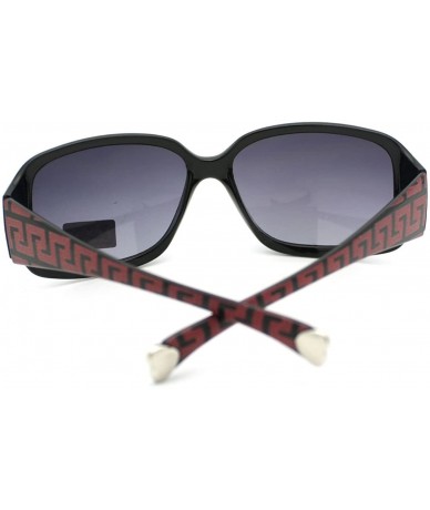 Rectangular Women's Designer Fashion Rectangular Frame Sunglasses - Black Red - CH11QSJLV89 $18.97